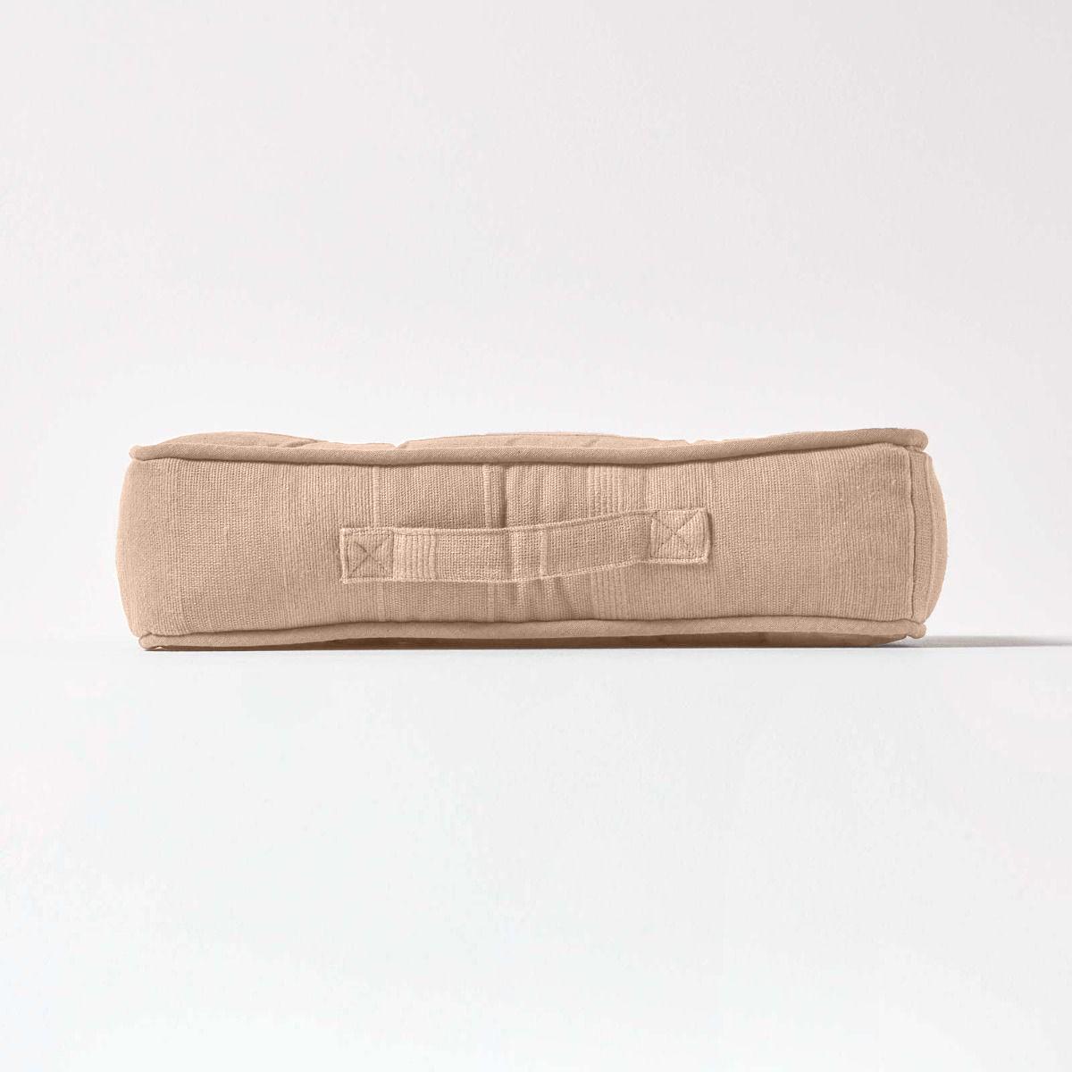 SITZKISSEN Rajput beige 40/40/8 cm - Hellbraun, Textil (40/40/8cm) - Homescapes