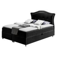 BOXBETT Bedran Lux - H3 - Schwarz, Holz (160/200cm) - MIRJAN24