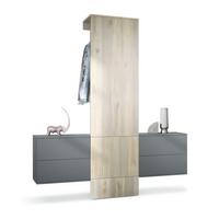 GARDEROBE Carlton Paneel in Eiche Nordic - Silbereichenfarben, Holzwerkstoff (157/193/35cm) - Vladon