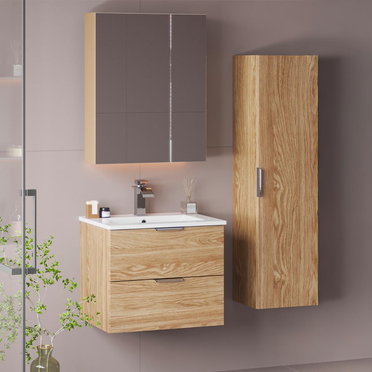 WASCHTISCH 60cm Astrid Holz - Braun, Holzwerkstoff (60/50/45.8cm) - Petits-meubles