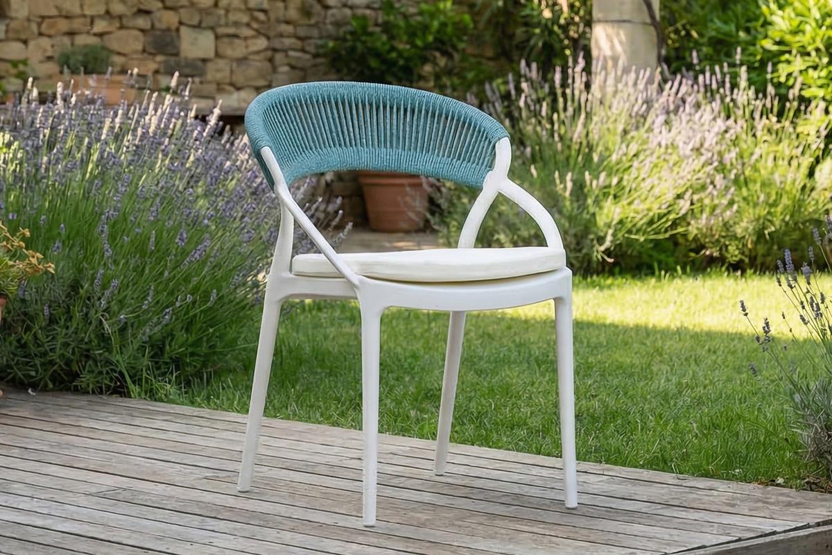 GARTENSTUHL KISO Hellblau Kunststoff Stapelbar (1er-Set) - Hellblau, Kunststoff (54/79/58cm) - KAWOLA