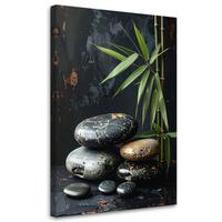 LEINWANDBILD Zen und Orientalisch 40x60cm - Schwarz, Textil (40/60cm) - Feeby