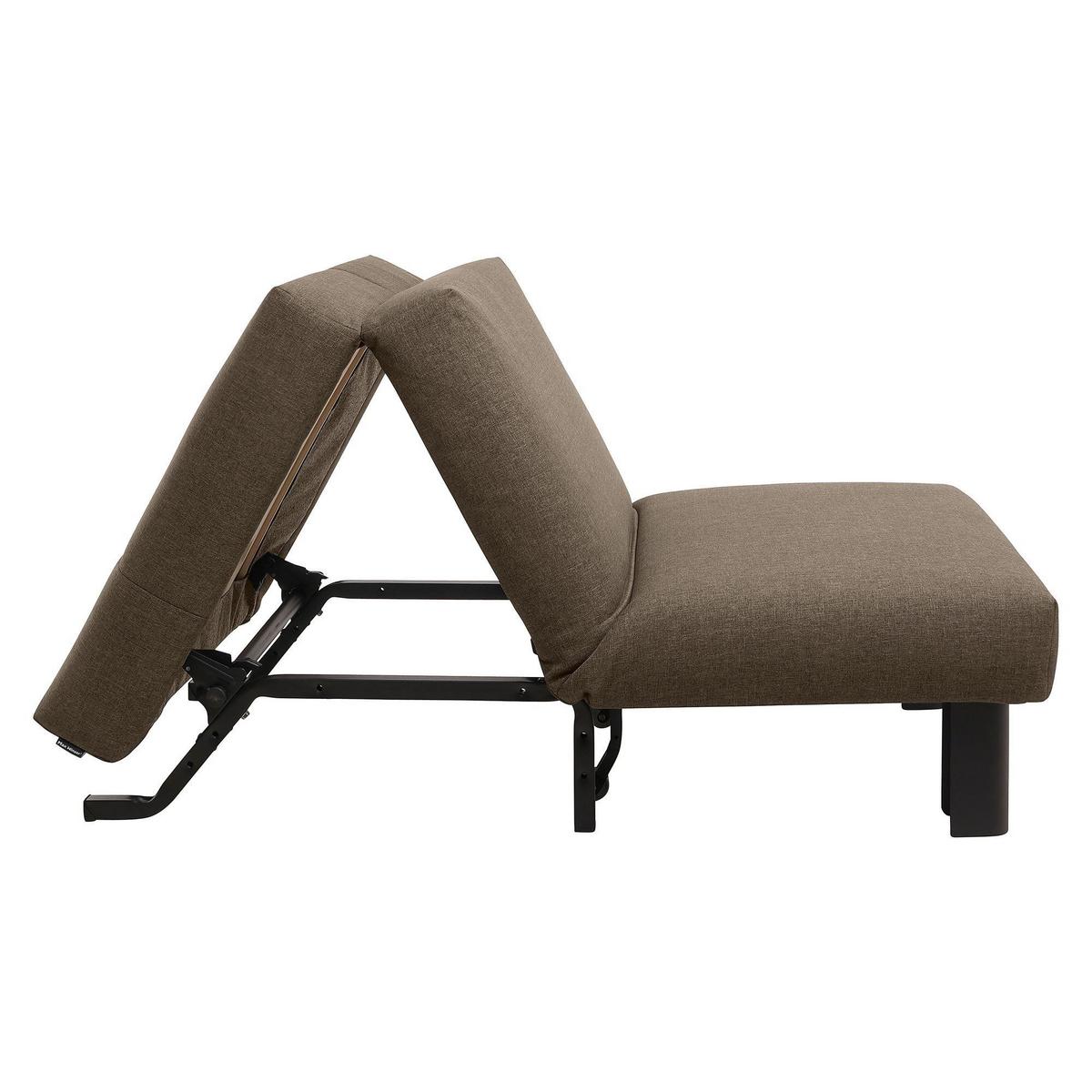 FALTSESSEL Kalomira Bezug Flachgewebe Metall schwarz / sahara - Sahara, Kunststoff (100/85/85cm) - 58aufmkessel