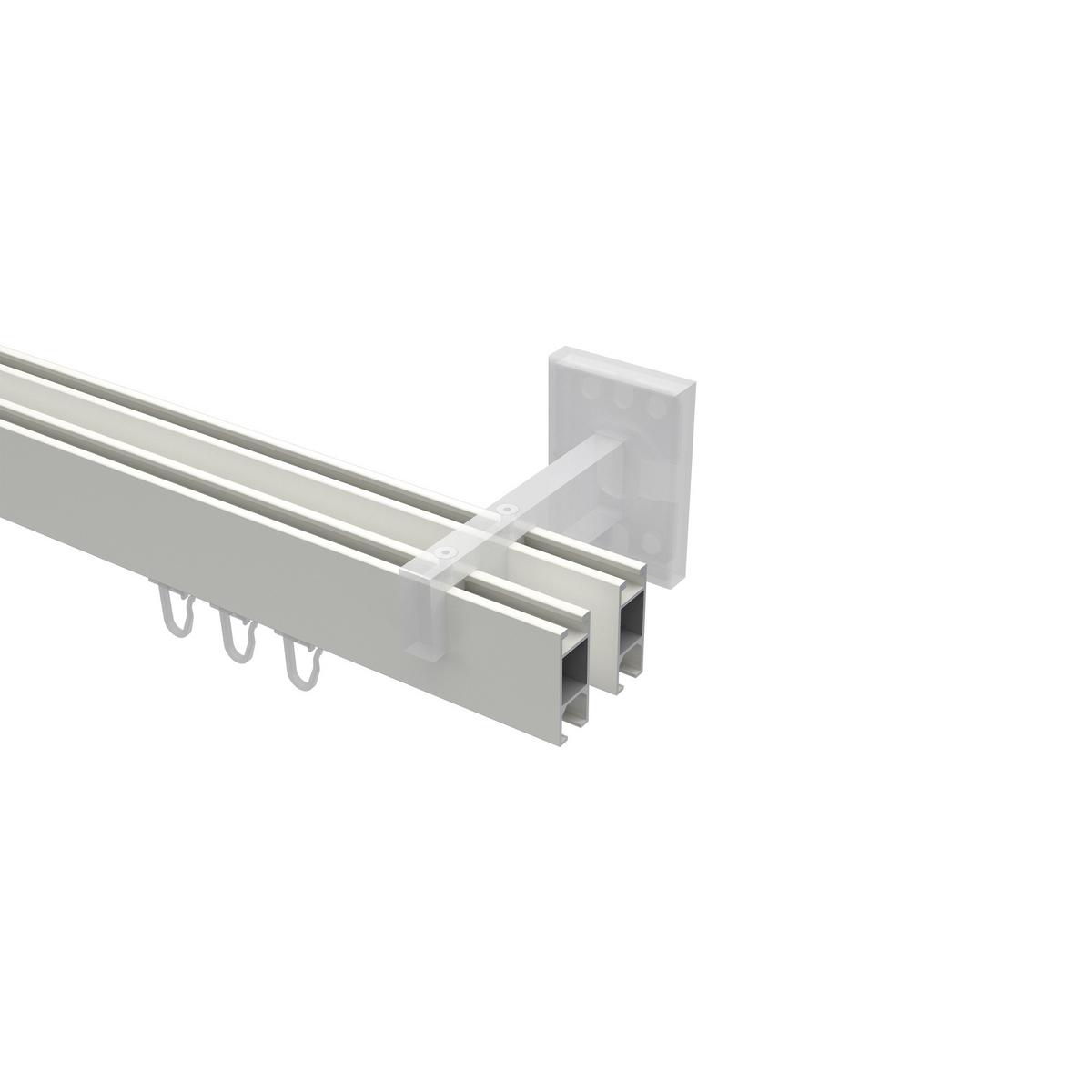 GARDINENSTANGE INNENLAUF Smartline Paxo 540 cm (geteilt in 3 x 180 cm), 2-läufig, 14x35 mm Weiß - Weiß, Metall (540cm) - INTERDECO