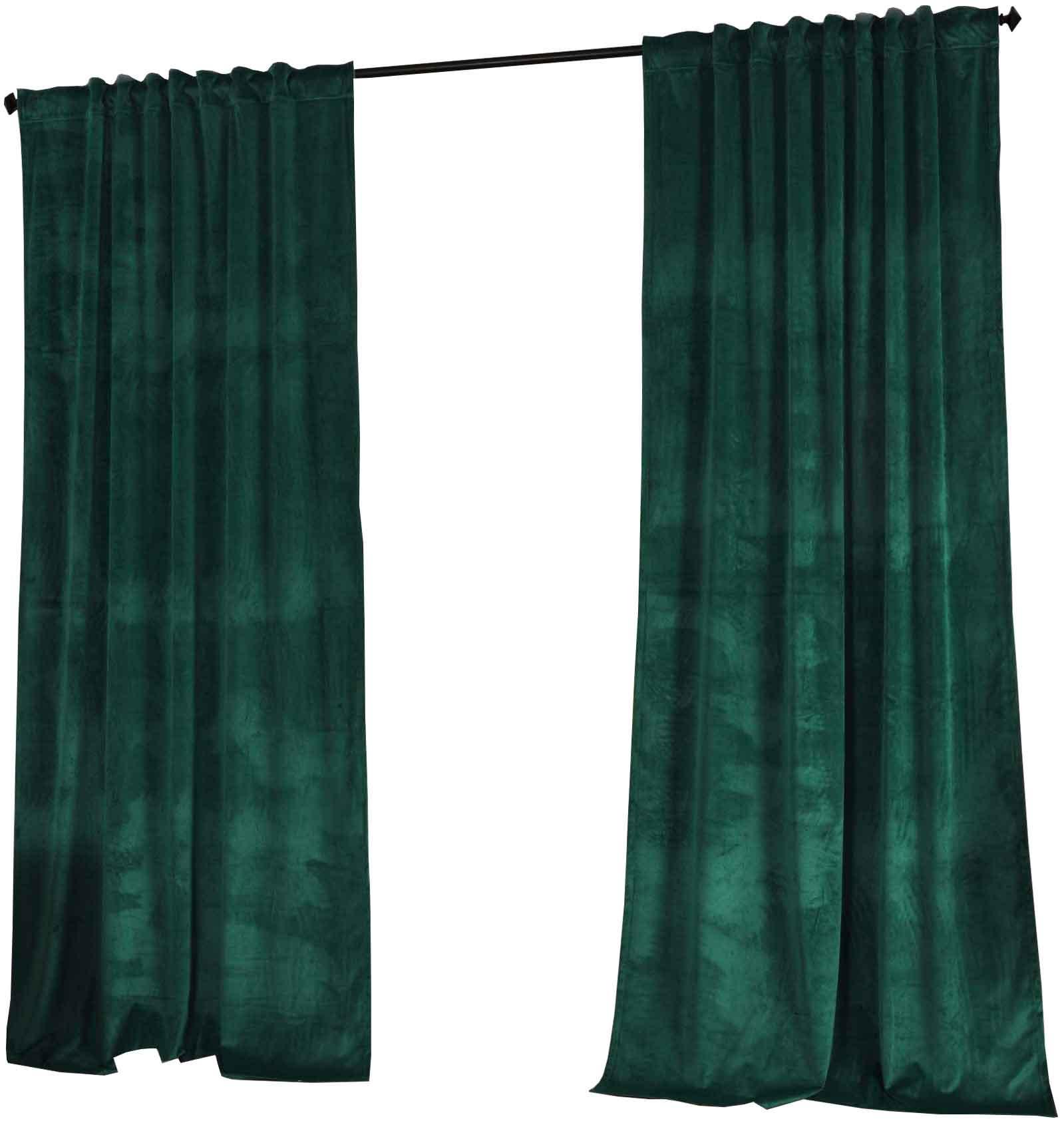 VORHANG 2ER SET MILANO HxB 280x135 cm Grün - Grün, Textil (135/280cm) - Gardinenbox