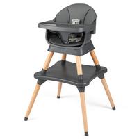 KINDERHOCHSTUHL mit Sitzerhöhung dunkelgrau - Dunkelgrau, Kunststoff (64/95/64cm) - COSTWAY