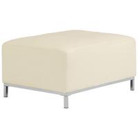 OTTOMANE Oslo 71/95/46 cm - Beige, Leder (95/46/71cm) - Beliani