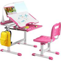 KINDERSCHREIBTISCH Pink - Pink, Holz (71/79/52cm) - COSTWAY