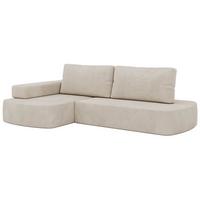 ECKSOFA LIRENA L Cord Creme - Links - Creme, Textil (160/260cm) - MKS