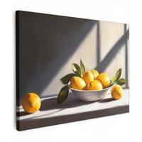 LEINWANDBILD Zitronen - Stilleben - Gelb Wandbild 40x30 cm - Gelb, Textil (40/30cm) - MuchoWow