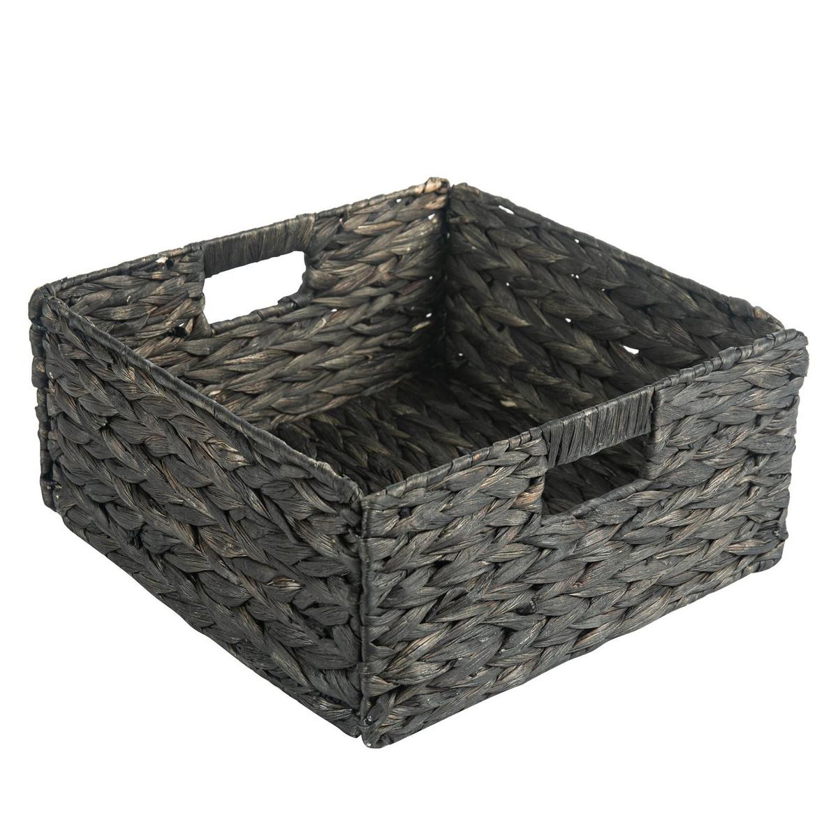 AUFBEWAHRUNGSKÖRBE LANZI 2er-Set schwarz - Schwarz, Naturmaterialen (32/15/32cm) - IDIMEX