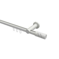 GARDINENSTANGE INNENLAUF Platon Zoena 240 cm (geteilt in 2 x 120 cm), 1-läufig, 20 mm Ø Weiß - Weiß, Metall (240cm) - INTERDECO
