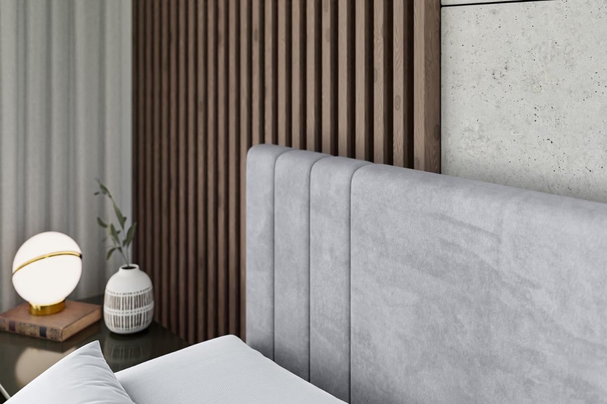 BOXSPRINGBETT IDRIKO KING - 140x200 - H3/H4 - Hellgrau - Hellgrau, Holzwerkstoff (140/200cm) - ALTDECOR