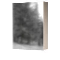 SPIEGELSCHRANK Kaschmir 60 x 77 cm, Badschrank 2-türig - Kaschmir/Silberfarben, Glas/Holzwerkstoff (60/77/17cm) - Top.Furn