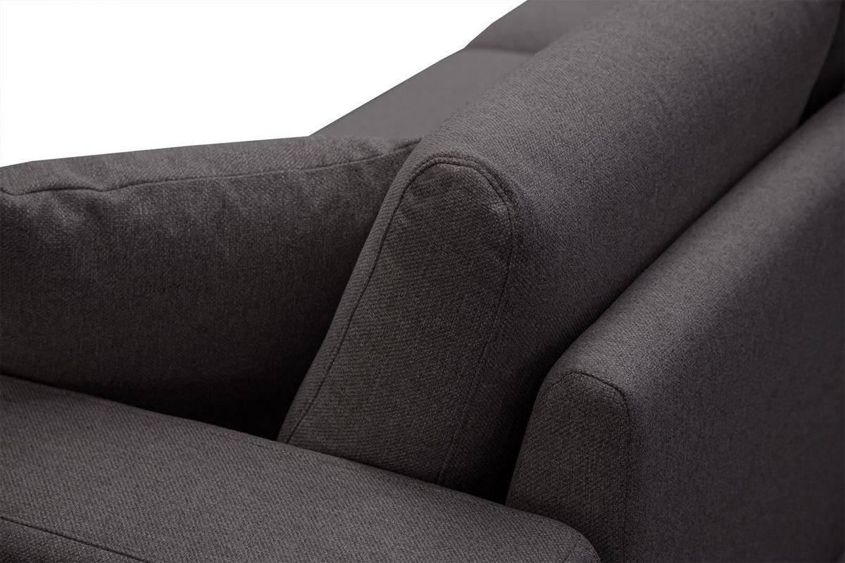 SOFA MEDIOLANE 2,5-Sitzer, graphitfarben - Graphitfarben, Holzwerkstoff/Textil (203/87/96cm) - Wozimo