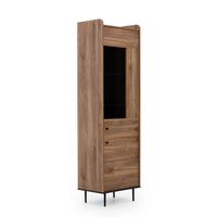 VITRINE Vasilia mit 2 Türen, Brandy Castello - Eichefarben, Holzwerkstoff (60/200/40cm) - Beautysofa