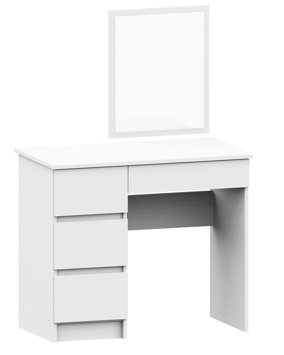 SCHMINKTISCH mit Spiegel - Weiß, Holzwerkstoff (90/142/50cm) - RAUMHIRSCH FURNITURE
