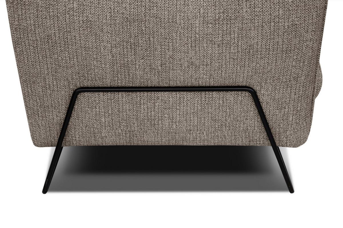 ECKSOFA HOSTEN 4-Sitzer, taupe - Taupe/Schwarz, Holzwerkstoff/Textil (269/158cm) - Wozimo