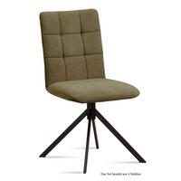 ESSZIMMERSTUHL (4er-Set) Drucy 47x91x60 Schwarz/Olivgrün - Schwarz/Olivgrün, Kunststoff (60/91/47cm) - 58aufmkessel