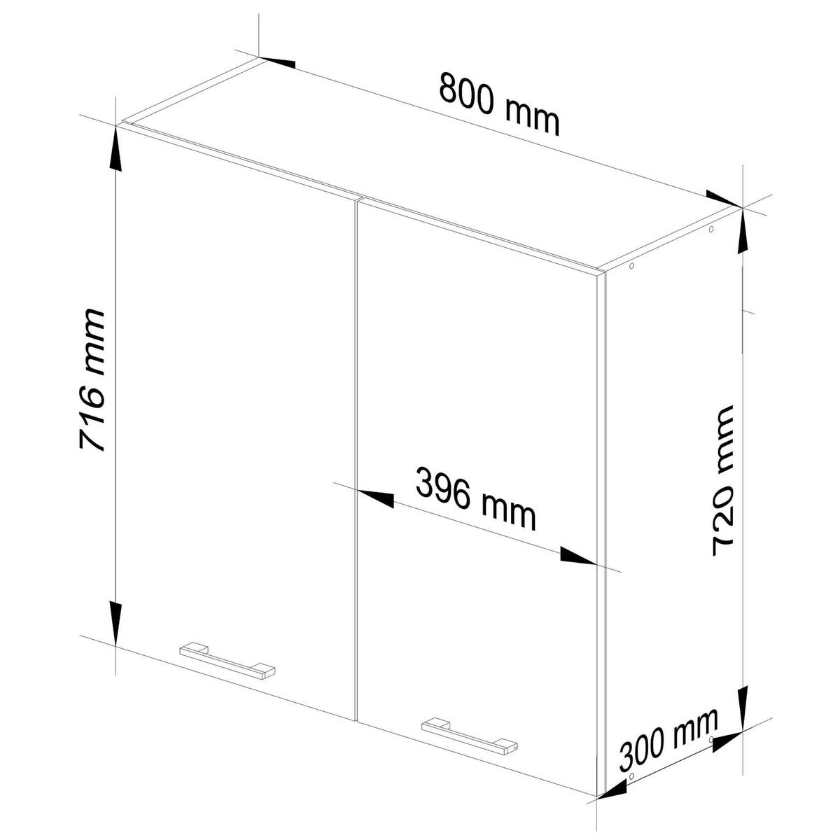HÄNGESCHRANK Weiß, Graphit Grau 72/80/30 - Weiß, Holzwerkstoff (80/72/30cm) - RAUMHIRSCH FURNITURE