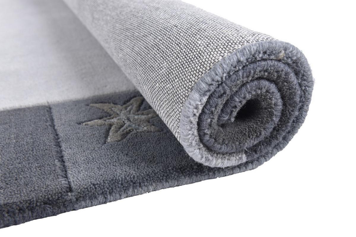 HANDTUFTTEPPICH Royal Ganges 60x90 cm - Silberfarben, Textil (60/90cm) - THEKO