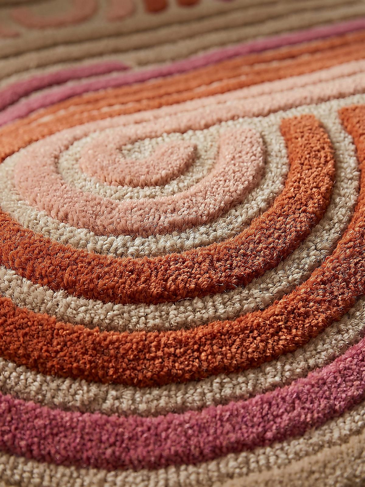 WOLLTEPPICH SOAR, abstrakt, Rosa, 200 x 300 cm - Rosa, Textil (300/200cm) - KADIMA DESIGN
