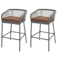 BARHOCKER Hellgrau, Taupe - Taupe/Hellgrau, Metall (51/92/53cm) - MCW
