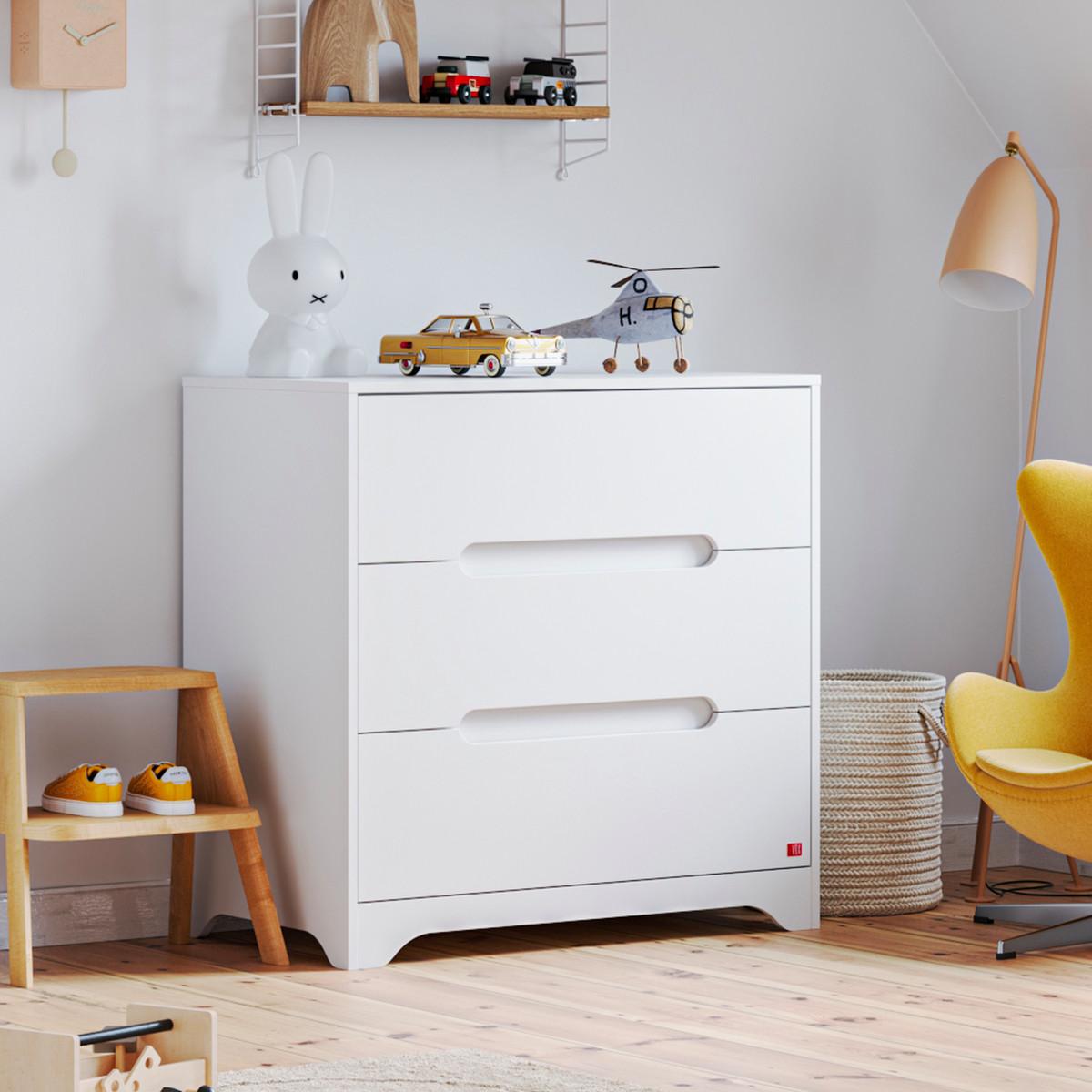 KINDERKOMMODE Ova Weiß - Weiß, Holzwerkstoff (88.5/89.5/52cm) - Petits-meubles