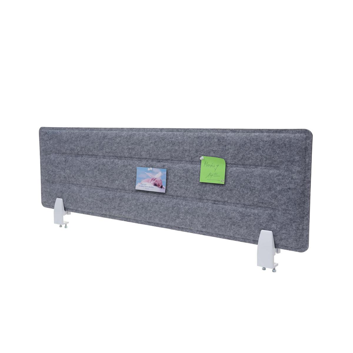 TISCHTRENNWAND Grau - Grau, Textil (100/30/1cm) - MCW