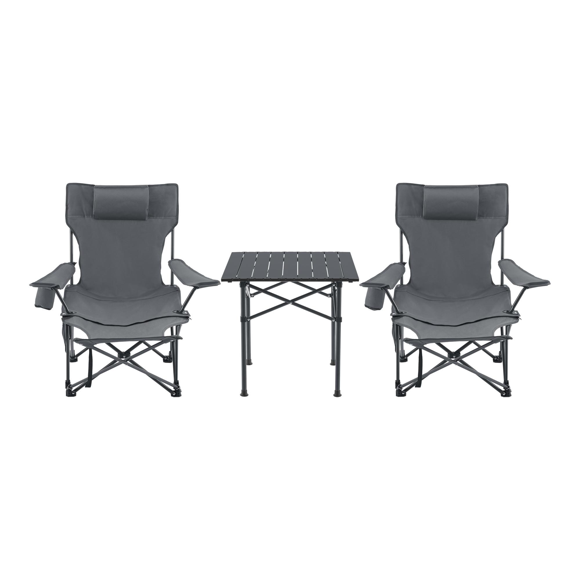 GARTENMÖBEL-SET 3 TLG. Bellante - Grau, Textil/Metall - casa.pro
