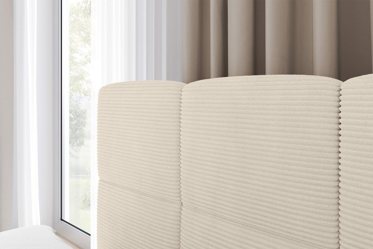 EINZELBETT Jugendbett mit Bettkasten Rechts, mit Matratze - LIVY 100x200 Beige - Sandfarben, Holzwerkstoff/Textil (100/200cm) - ALTDECOR