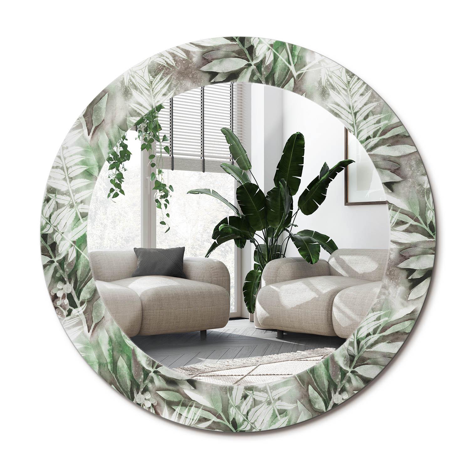 SPIEGEL Rund Ø 60 cm mit Aufdruck - Multicolor, Glas (60/60/0.4cm) - Wallfluent