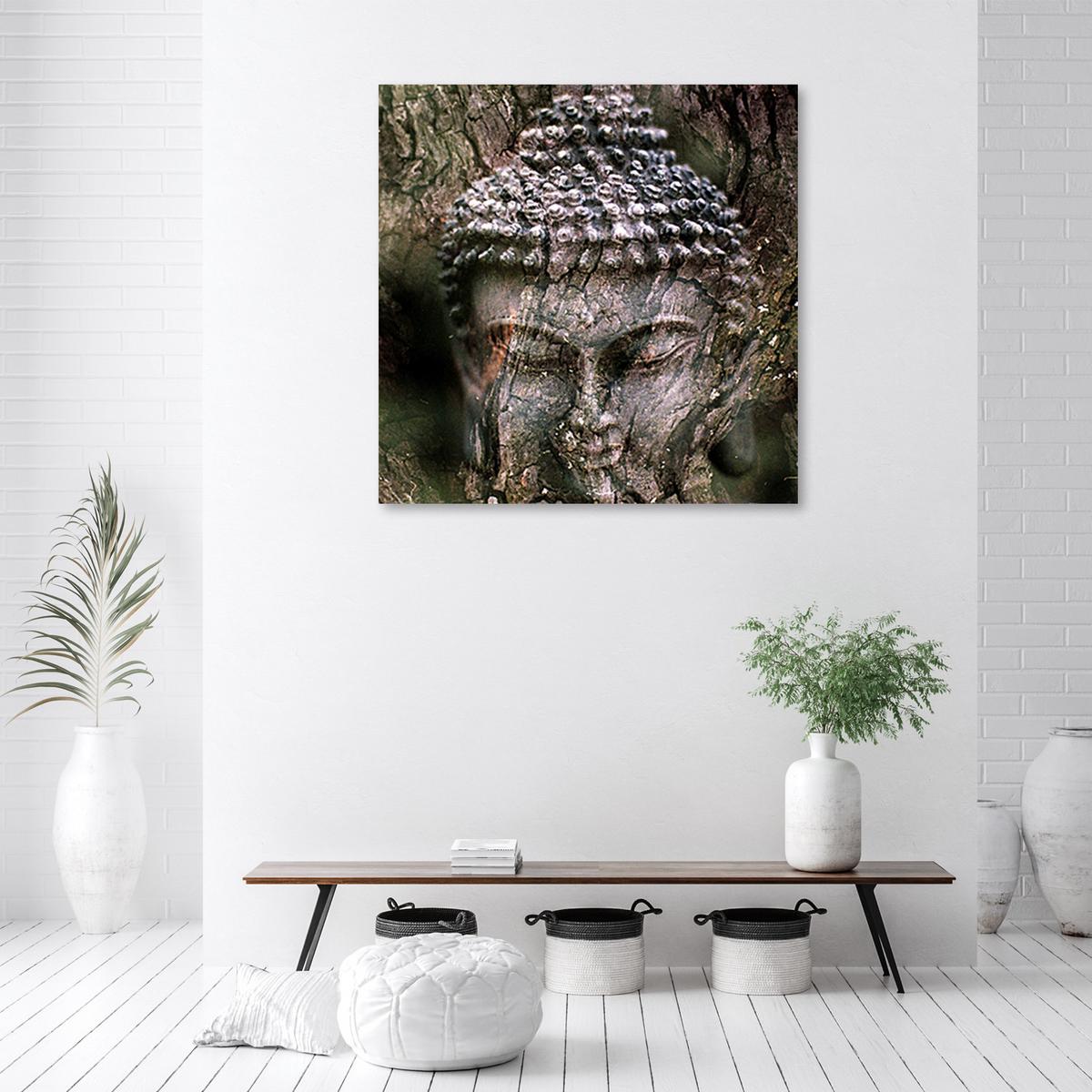 LEINWANDBILD, Religion - Grau 40x40cm - Grau, Textil (40/40cm) - Feeby