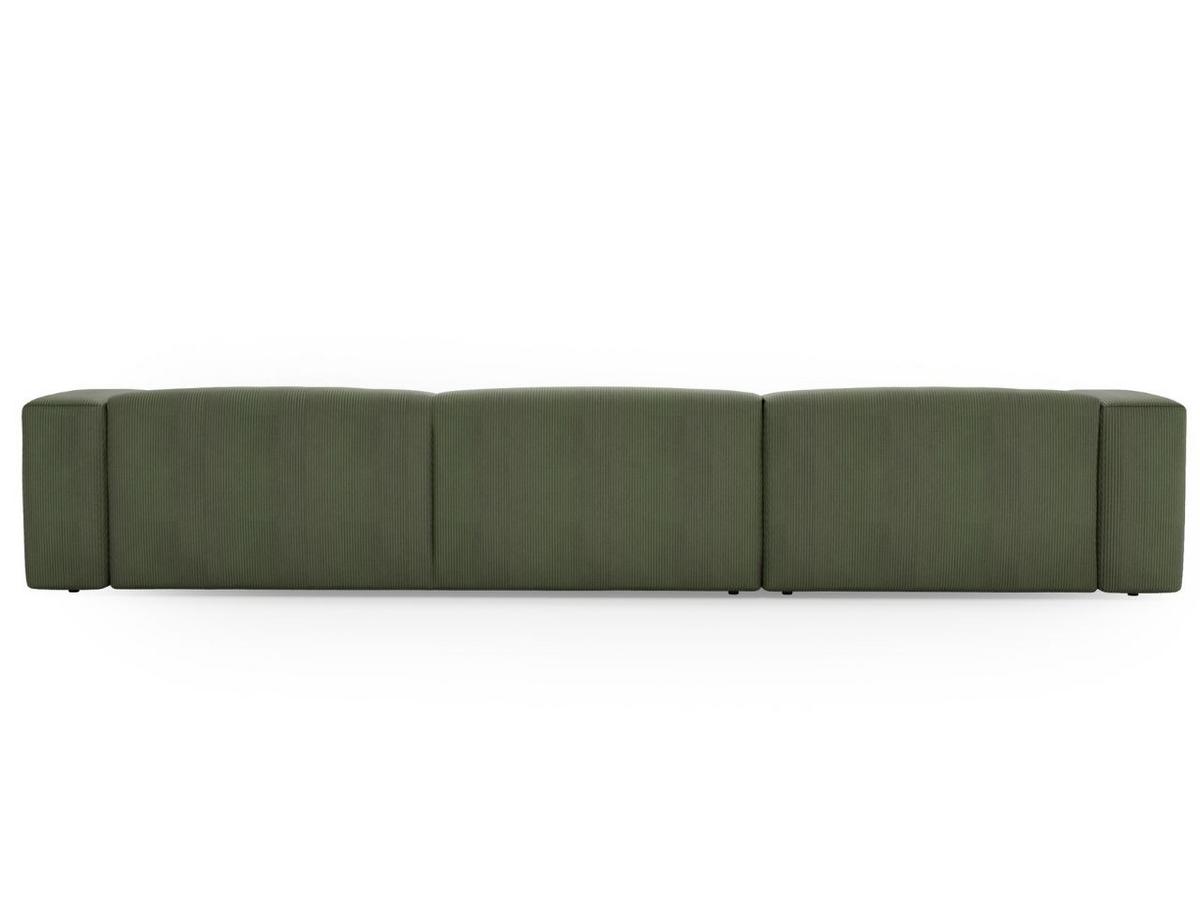 WOHNLANDSCHAFT U Landi Grün - Schwarz/Grün, Kunststoff/Textil (340/85/180cm) - Graingold