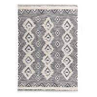 FLACHWEBETEPPICH Edler Kelim, modern 190x290 cm - Schwarz, Textil (190/290cm) - Rug and Roll
