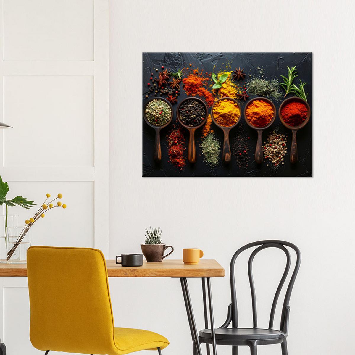 LEINWANDBILD Essen & Trinken 60x40cm - Multicolor, Textil (60/40cm) - Feeby