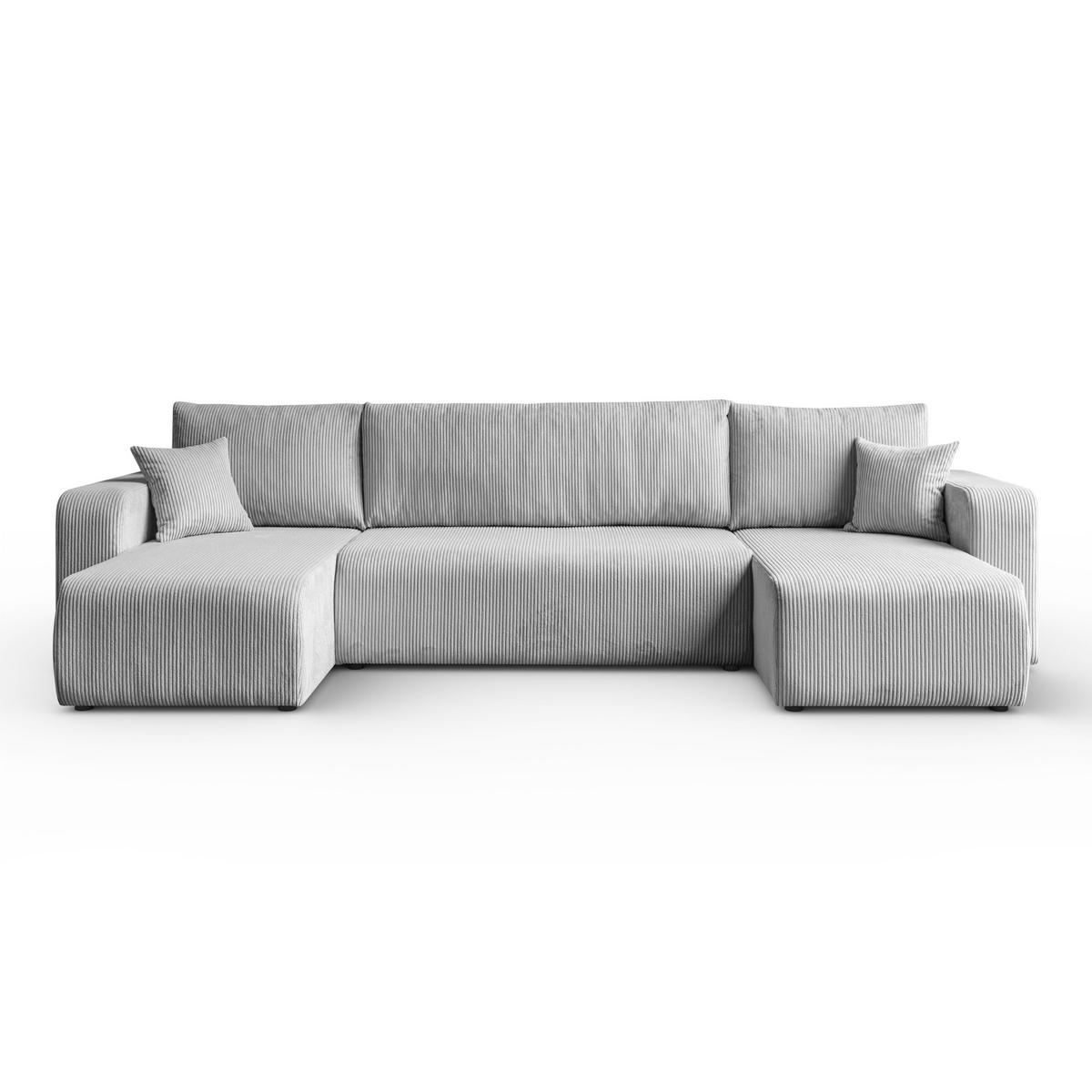 ECKSOFA PRESTIGE U mit Schlaffunktion, Poso 110 - Hellgrau, Textil (317/83/143cm) - Lookway