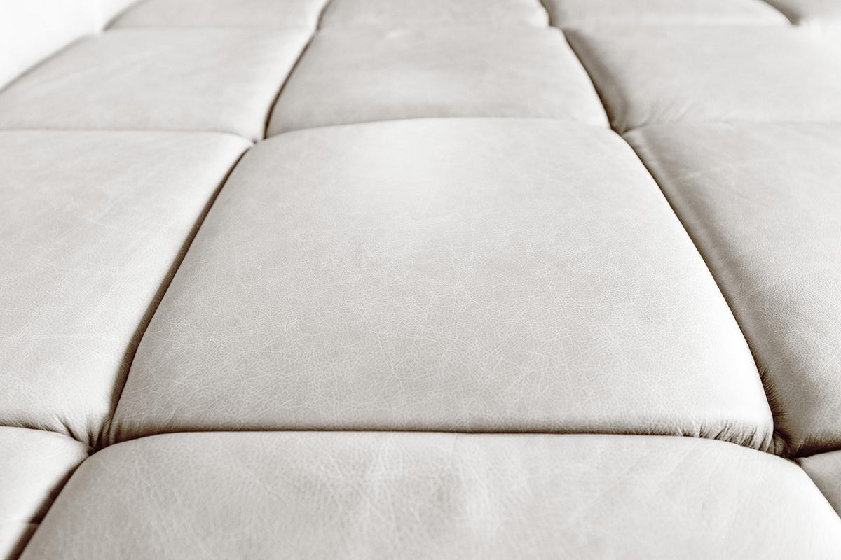 ECKSOFA NELSON Hellgrau Leder - Hellgrau/Schwarz, Leder/Metall (321/216cm) - KAWOLA