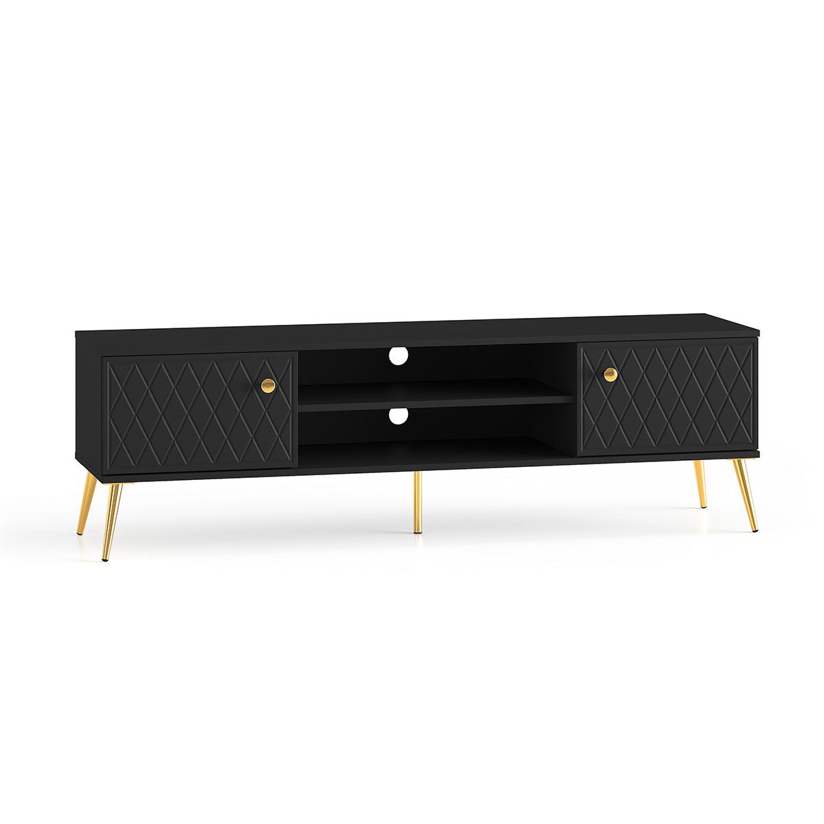 TV-MÖBEL Manoé Schwarz - Schwarz, Holzwerkstoff (160/49/40cm) - Petits-meubles