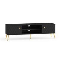 TV-MÖBEL Manoé Schwarz - Schwarz, Holzwerkstoff (160/49/40cm) - Petits-meubles