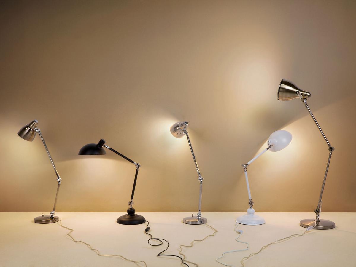 SCHREIBTISCHLAMPE Meramec 19/19/80 cm - Schwarz, Metall (19/19/80cm) - Beliani