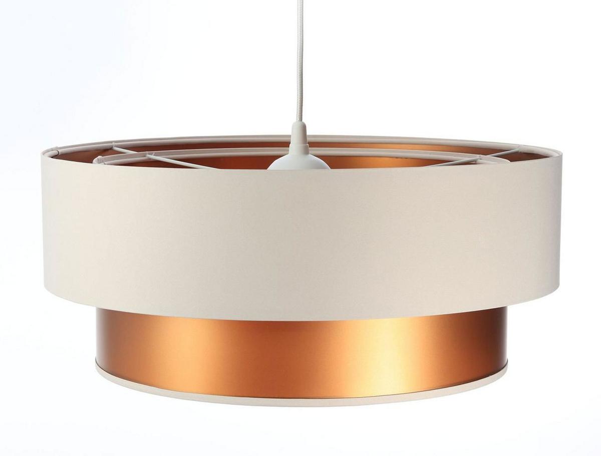 HÄNGELEUCHTE Kupfer 60/20 cm - Beige/Kupferfarben, Kunststoff (60/1/20cm) - ONZENO