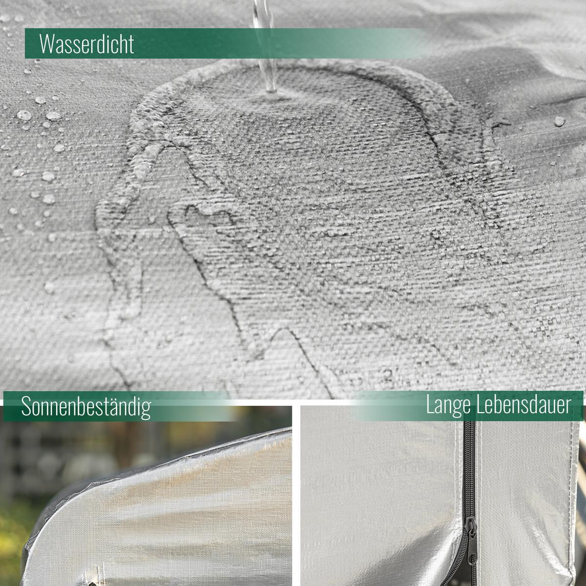 FAHRRADGARAGE Silber-Aluminium - Silberfarben, Metall (120/163/176cm) - SoBuy