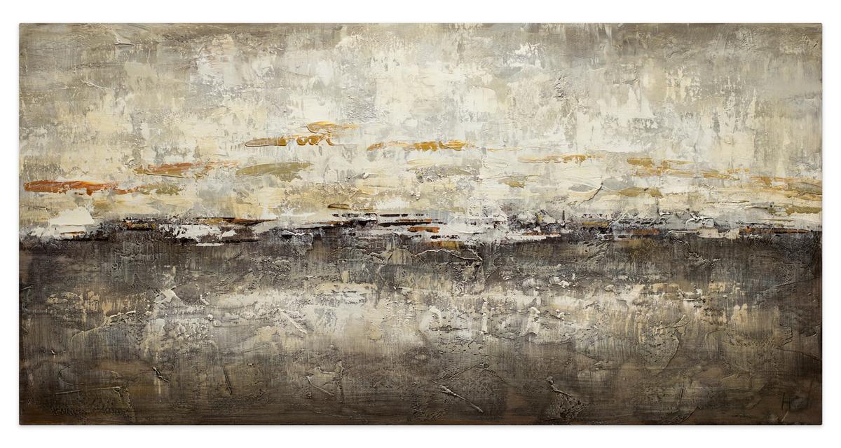 ACRYLBILD HANDGEMALT 100/50 cm - Braun, Holz/Textil (100/50cm) - KUNSTLOFT
