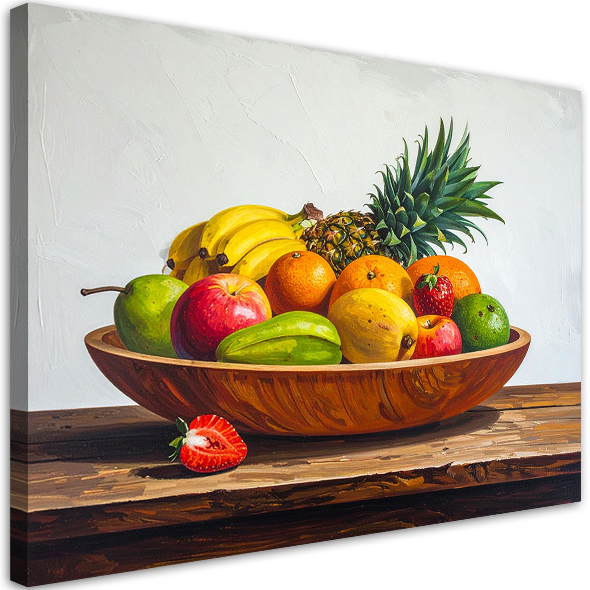 LEINWANDBILD Essen & Trinken 60x40cm - Multicolor, Textil (60/40cm) - Feeby