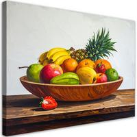 LEINWANDBILD Essen & Trinken 60x40cm - Multicolor, Textil (60/40cm) - Feeby