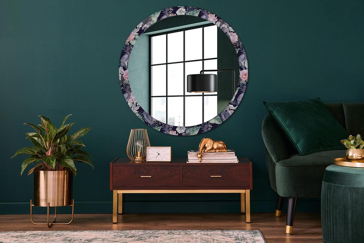 SPIEGEL Rund Ø 100 cm mit Aufdruck - Multicolor, Glas (100/100/0.4cm) - Wallfluent