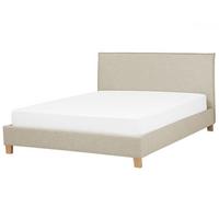 POLSTERBETT mit Lattenrost 180x200 cm Beige Sennez - Beige, Textil (180/200cm) - Beliani