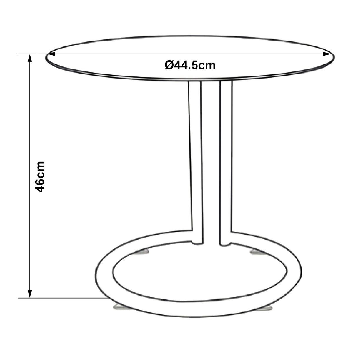 BEISTELLTISCH Ylivieska - Chromfarben/Bernsteinfarben, Glas/Metall (44.5/44.5/46cm) - [en.casa]