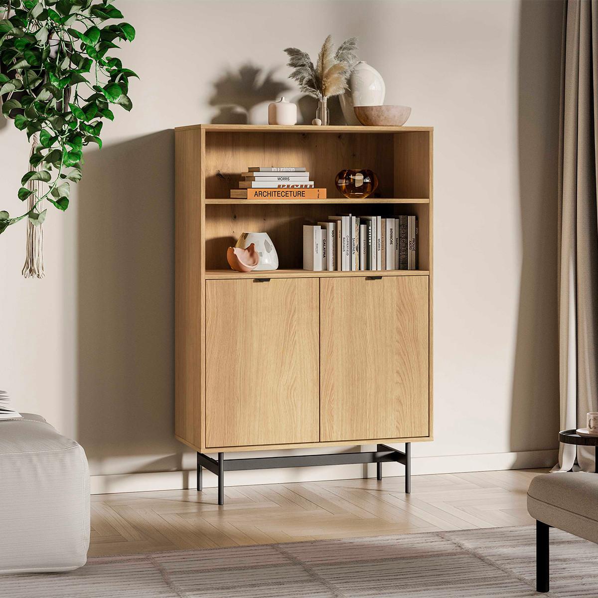 BÜCHERREGAL Nila Holz - Braun, Holzwerkstoff (92/140/40cm) - Petits-meubles